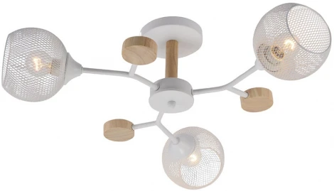 Потолочная люстра на штанге Seven Fires Maklen SF3385/3C-BK-WD