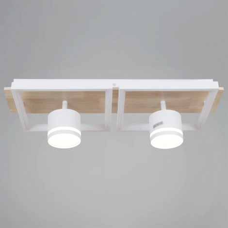 Потолочная люстра с пультом с регулировкой цветовой температуры, яркости и ночным режимом Reluce 19560-0.3-2+2 WH+WOOD