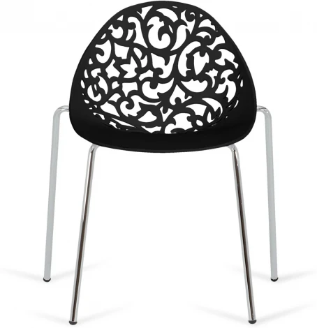 Стул уличный Lace ОГОГО Обстановочка! (Пластик,Металл/Черный) арт.920351