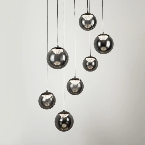 Подвесной светильник светодиодный с пультом с регулировкой цветовой температуры Modelux ML.2338.7 BK