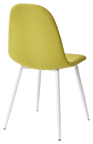 Обеденный стул M-City CASSIOPEIA G064-14 салатовый, ткань/ белый каркас