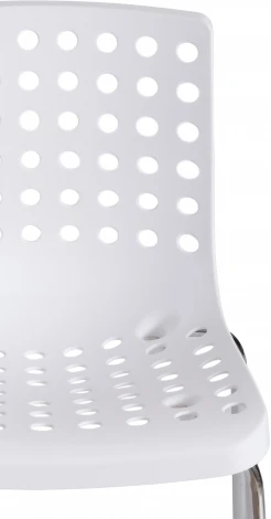 Стул SKALBERG (mod. C-084-A) металл/пластик, 46 х 56 79 см, White (белый) / Chrome (хром) Tetchair 19260