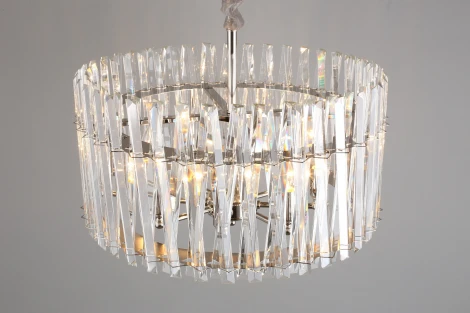 Подвесная люстра Aployt Verene APL.808.03.08 (220V, хрусталь, на цепи, свеча, круглые)