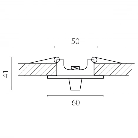 Чаша потолочная встраиваемая д/подвода питания на 48В черный Lightstar Due Hermes 510007