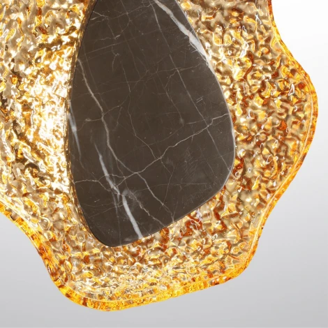 Настенный светильник Odeon Light Coralla 5461/12WLA черный/янтарный/коричневый/металл/стекло/мрамор LED x 12W 3000K