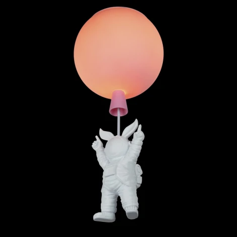 Подвесной светильник Loft IT Cosmo 10044/200 Pink (для детской, 220V, шар, фигура человека, космос)