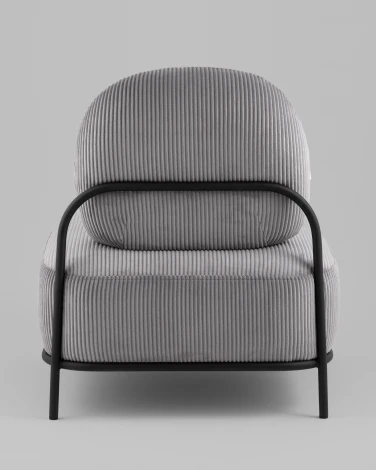 Кресло Стоун велюр рельефный светло-серый Stool Group арт.УТ000039989