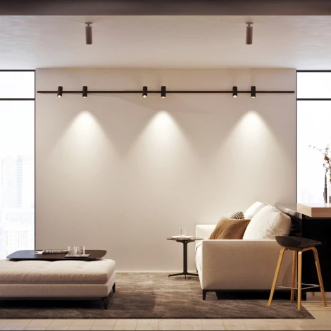 Светильник SP-POLO-TRACK-PIPE-R65-8W Day4000 (BK-BK, 40 deg) (IP20 Металл) 027482 (LED, 220V, круглые)