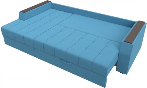 Диван угловой Эмир БС левый угол (Голубой/Рогожка) Лига Диванов арт.123556L
