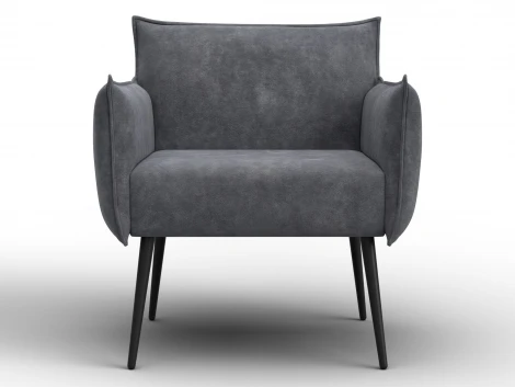 Кресло Лига-083 (Фанера/Металл/Велюр/Темно-серый) Лига Диванов 132323