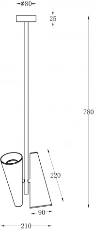 Потолочная люстра на штанге Maytoni Giro MOD095PL-02W (220V)