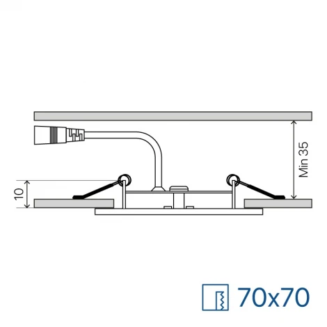 Точечный светодиодный светильник 5Вт 4000К IP20 Lumin'arte DLUSWH-DLL5W-S