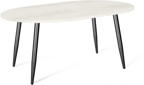 Стол SHT-TU14/120-80 МДФ овальный черный муар/бетон крем Sheffilton SHT-TU14 8098134301