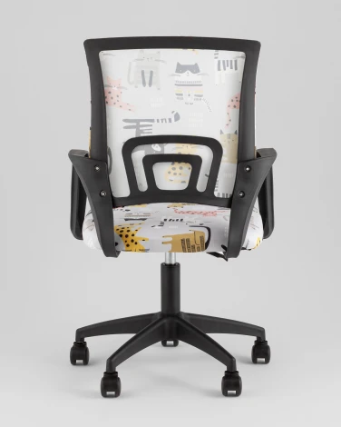 Кресло офисное TopChairs Simple SN Junior принт Blue Cats пластик черный TopChairs УТ000042085