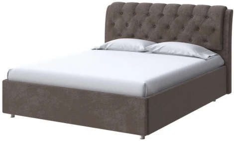 PROxSON Кровать Chester (Ткань: Велюр Casa Кофейный) 140x200