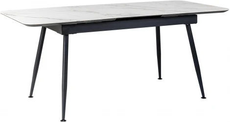 Стол R-Home Месси раздвижной 120-160 Светлый мрамор/Бабочка