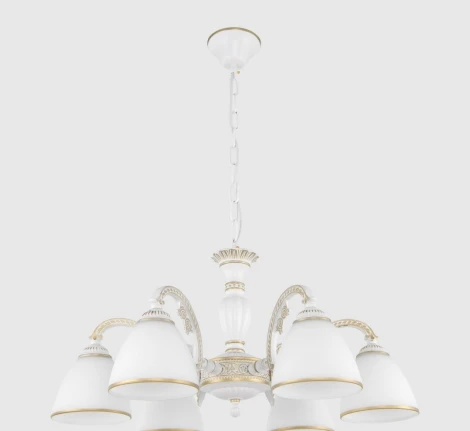 Подвесная люстра Arte Milano AM340837 340837/6 WT+G (220V, на цепи)