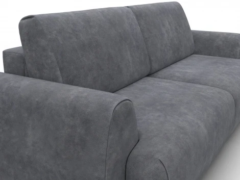 Диван прямой Лига-115 НПБ (ДСП,Фанера,Велюр/Темно-серый) Лига Диванов 136926