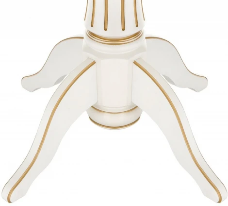 Стол деревянный Woodville Павия молочный / золото патина арт.615193