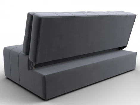 Диван прямой Лига-107 (160) (ЛДСП,Брус,Фанера,Велюр/Серый) Лига Диванов 134920