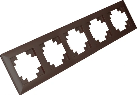 Рамка на 5 постов (коричневый) Stekker Катрин 39821