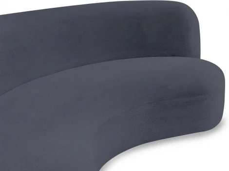 Диван Patti 2400 ОГОГО (арт.853231), (Мех/Черный)