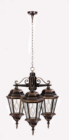 Уличный светильник подвесной Oasis Light ASTORIA 2M 91470M/3 cover Gb ромб (220V, на цепи, IP44)