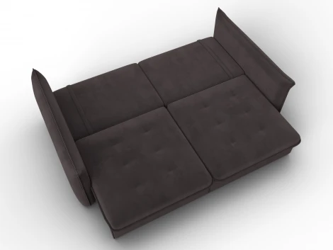 Диван прямой Лига-100 НПБ (ДСП,Фанера/Пластик/Велюр/Коричневый) Лига Диванов 133651