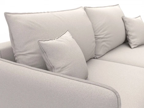 Диван прямой Лига-064 НПБ (ДСП/Дерево/Замша/Бежевый) Лига Диванов 129620