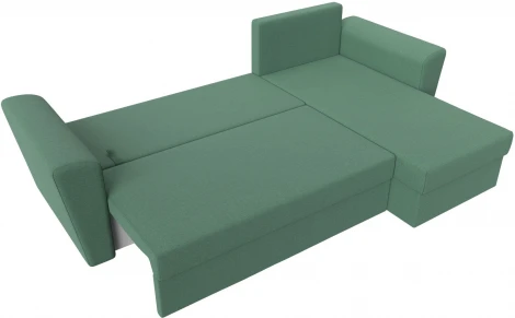 Диван угловой Амстердам Лайт правый угол (Зеленый/Рогожка) Лига Диванов арт.121171