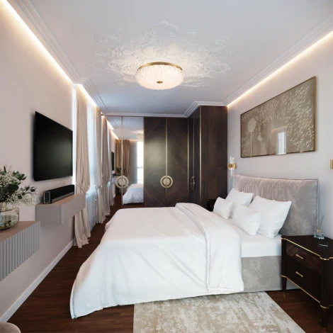 Потолочный светильник круглый Sonex Tesoro 7719/60L металл/стекло/прозрачный/золотой LED 60Вт 3000-6500K D500 IP20 пульт ДУ (220V, круглые)