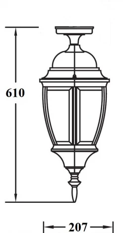 Потолочный светильник уличный Oasis Light ARSENAL L 91205LA Gb