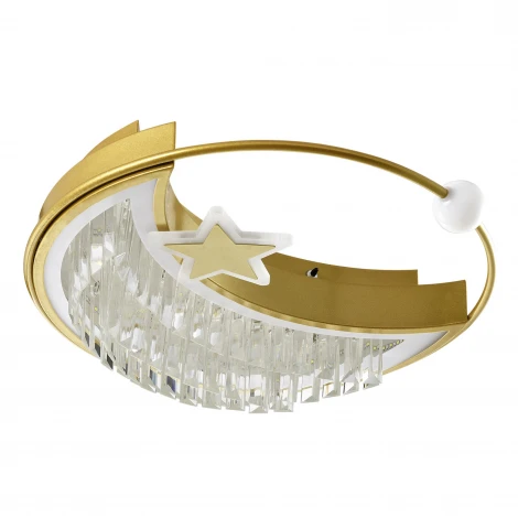 Потолочный светильник светодиодный хрустальный с пультом с регулировкой цветовой температуры LED4U LED4U L8024-450 GD