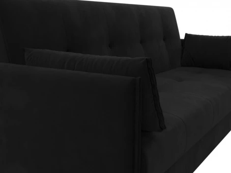 Диван-книжка Лига-018 (Черный/Микровельвет) Лига Диванов арт.117868