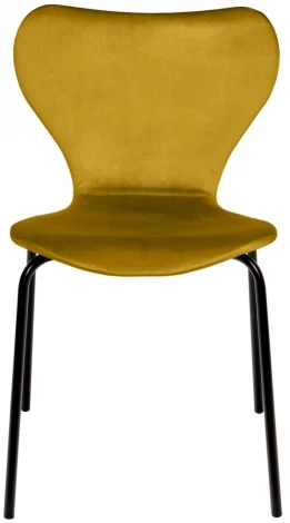 Стул Seven горчичный велюр с чёрными ножками Bradex Home RF 0252