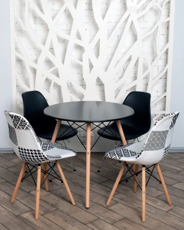 Стол круглый EAMES DSW NEW D=80 черный Stool Group арт.УТ000039067