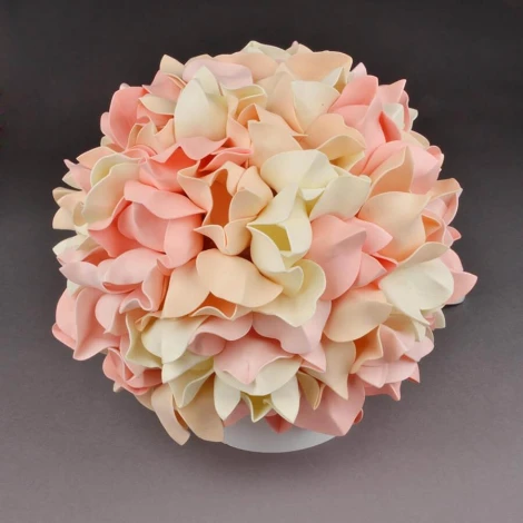 Интерьерная настольная лампа Uniel Гортензия ULW-R07 T/3000K/150C/A Белый/Радужный (220V, цветы, лепестки)