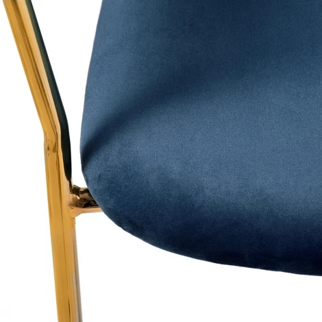 Стул Turin бирюзовый с золотыми ножками