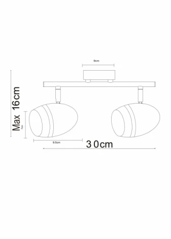 Спот на штанге Arte Lamp Bombo A6701PL-2CC (LED, 220V, круглые)