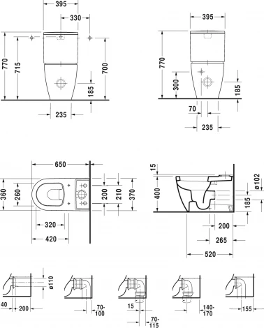 Унитаз-компакт Duravit ME by Starck 2170090000 с микролифтом