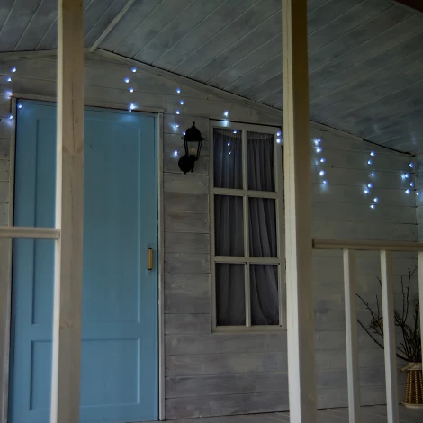 Бахрома светодиодная со статическим свечением, 6м. соединяемая, 80 светодиодов, белый свет Uniel ULD-B6006-080/STK WHITE IP44