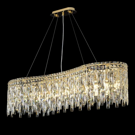 Подвесная люстра хрусталь Crystal Lux ABRIL SP12 L1200 GOLD