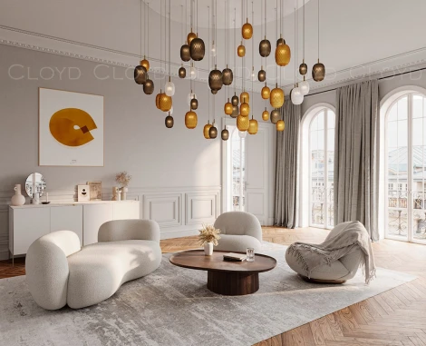 Подвесной светильник Cloyd Zapfen 11437 (220V, на проводе, круглые)