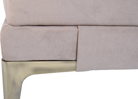 Банкетка Garda Decor PRIMA-Б160-2К-Серо/беж-Роман23 (Хром/Серо-бежевый)