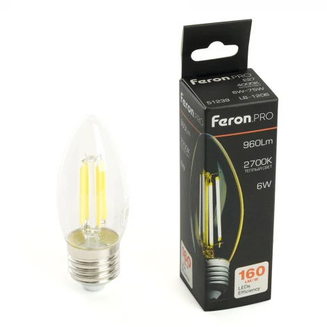 Лампа светодиодная E27 6W Feron LB-1206 51238