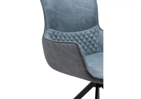 Стул Woodville на металлокаркасе Донаель крутящийся ткань kiprus 11/12 / черный глянец 528499