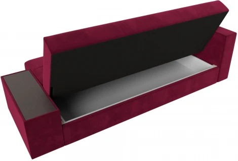 Диван-книжка Лига-020 стол слева (Бордовый,Черный/Микровельвет) Лига Диванов арт.118493L