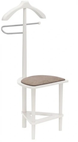 Вешалка костюмная с сиденьем В 26Н белый от фабрики Mebelik