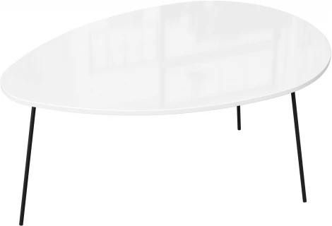 Стол журнальный Тип 3, высокий белый глянец, Любимый дом