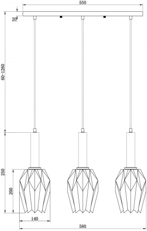 Подвесной светильник Freya Delta FR9001PL-03B